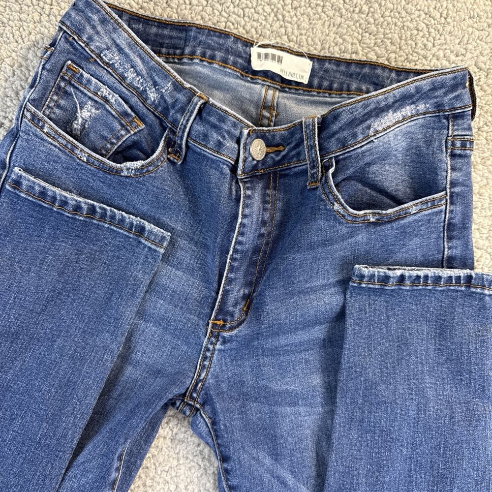 Womens Jeans Skinny Leg The Buckle Cactus Embroidered Pocket Sz 29 Hellahectik